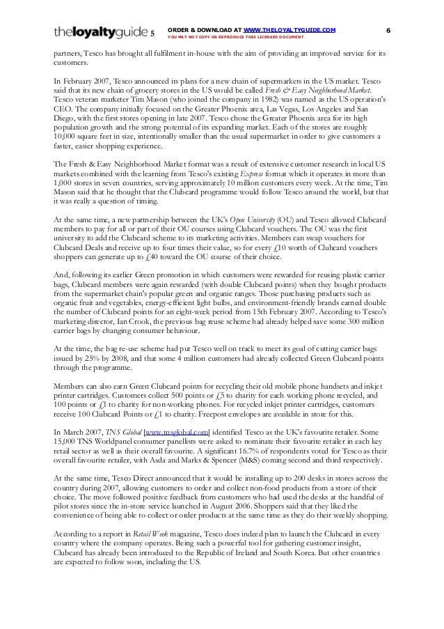 Tesco customer service essay introduction